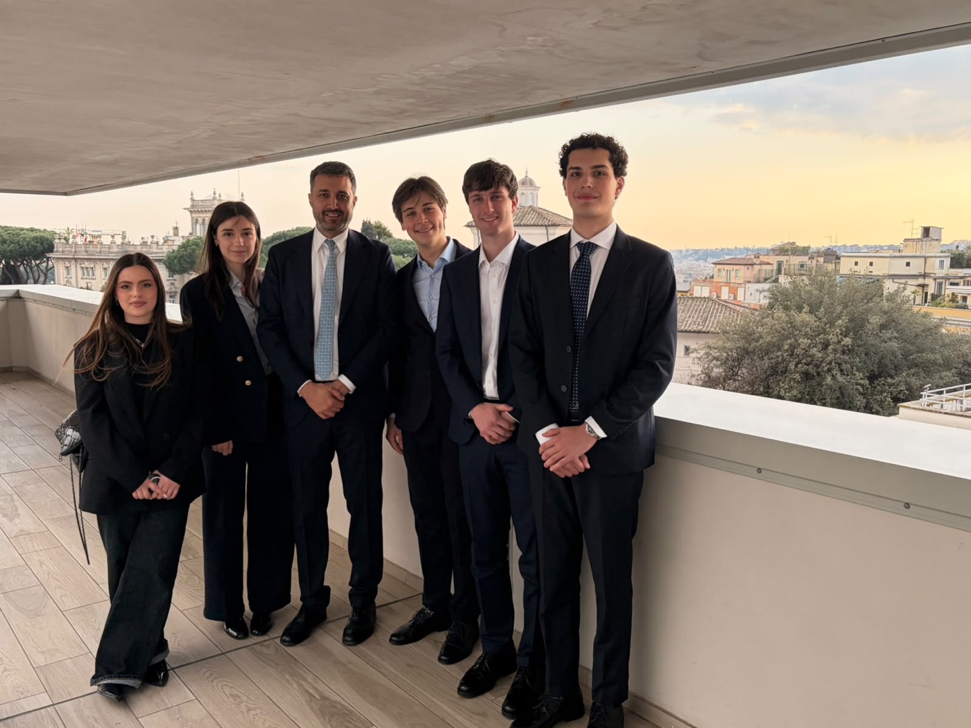 Members with Equity Partner Domenico Passannanti during the EY visit, March 2026